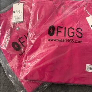 Figs Hot Pink Scrub Top